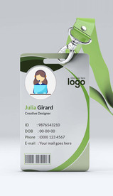 高档通用工作证员工证商务证设计