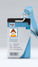 高档通用工作证员工证商务证设计