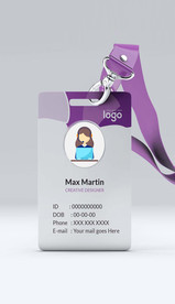 高档通用工作证员工证商务证设计