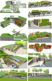 生态园林建筑模型