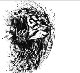 AI矢量老虎头像创意作品