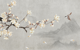 大型花鸟山水画