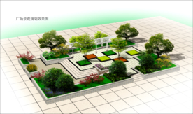 活动广场景观规划效果图PSD