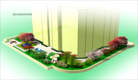 庭院花园游园效果图PSD