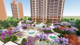 小区局部景观绿化效果图JPG