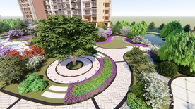 小区局部景观绿化效果图JPG