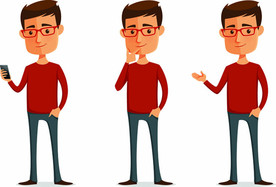 商务男士人物插画