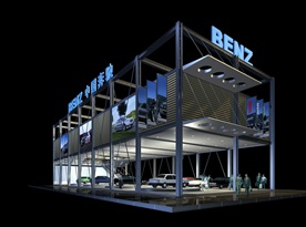 汽车展厅 奔驰展 车展 车模