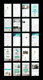 清新梦幻全套APP应用页面