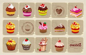 怀旧复古可爱蛋糕