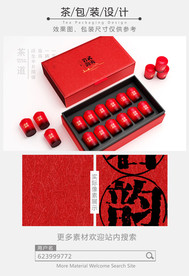 高档武夷岩茶包装礼盒设计平面图