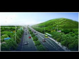 城市道路景观设计效果图