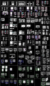 整木衣柜cad图库