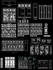 古典雕花衣柜图纸
