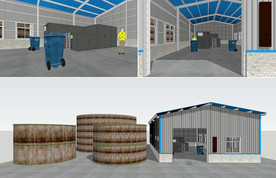 工业厂房与处理设备