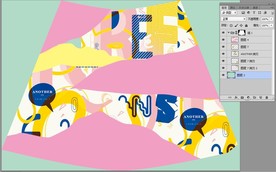 时尚几何字母纹理裙子图案设计