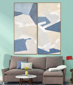 无框画油画色块