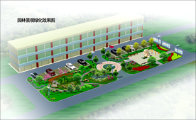 游园景观绿化效果图