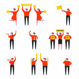 啦啦队人物插画