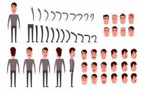 幽默男士卡通人物插画