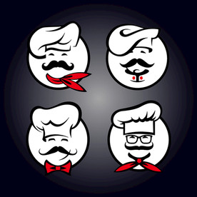 矢量西式大厨图标