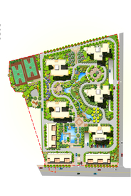 小区景观绿化彩色平面图