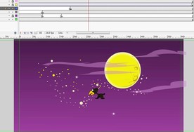 乌鸦在月光下飞翔6秒动画