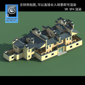 中式建筑 中式多层 中式别墅