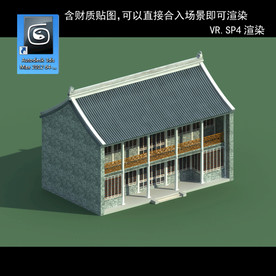 中式建筑 中式多层 中式别墅