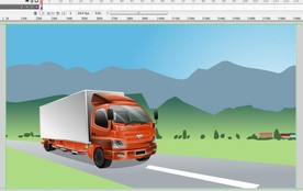 车子在行驶背景在重复移动