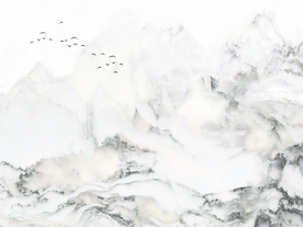 大理石山水画