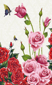 玫瑰蝴蝶背景墙