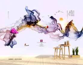 抽象山水画 装饰画 背景墙