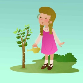 小朋友种树