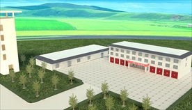 消防队鸟瞰效果图