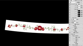 藤蔓绣花碎花花卉领边裁片图案设