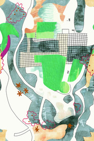 方格几何数码印花