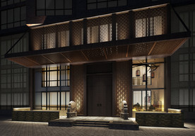 室外古典建筑门头