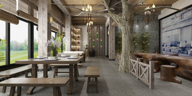 新中式餐厅  自然田园风