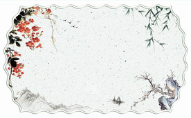 江南风景水墨画 3D壁画 源