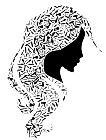 理发店矢量创意女人头像