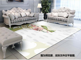 小清新绿植火烈鸟地毯