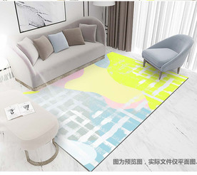 时尚小清新北欧地毯设计