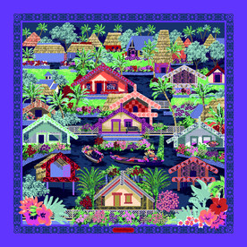 方巾 围巾 房屋方巾