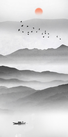 水墨山水 大型山水装饰画