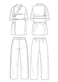 原创休闲女式款式图AI矢量图