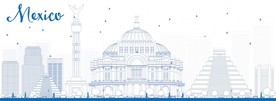 墨西哥标志建筑矢量图