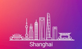 上海标志建筑矢量线条图