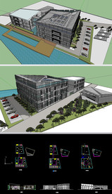 活动中心草图SU模型含CAD图