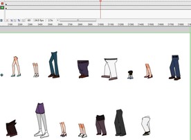 人物走路下半身腿部运动规律素材